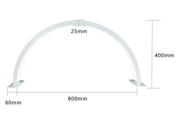 BORDSLAMPA HALVMÅNE VIT