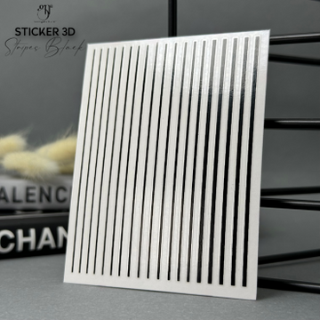 Sticker 3D Stripes Black