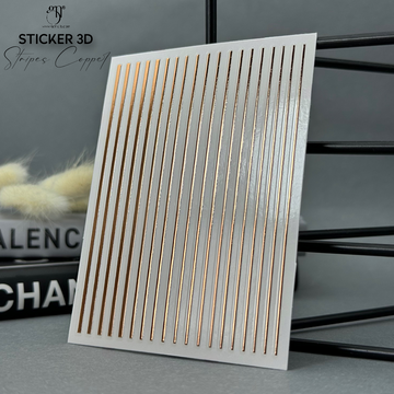 Sticker 3D Stripes Copper
