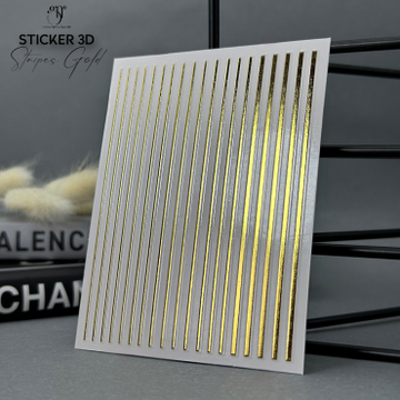 Sticker 3D Stripes Gold