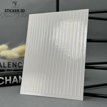 Sticker 3D Stripes White