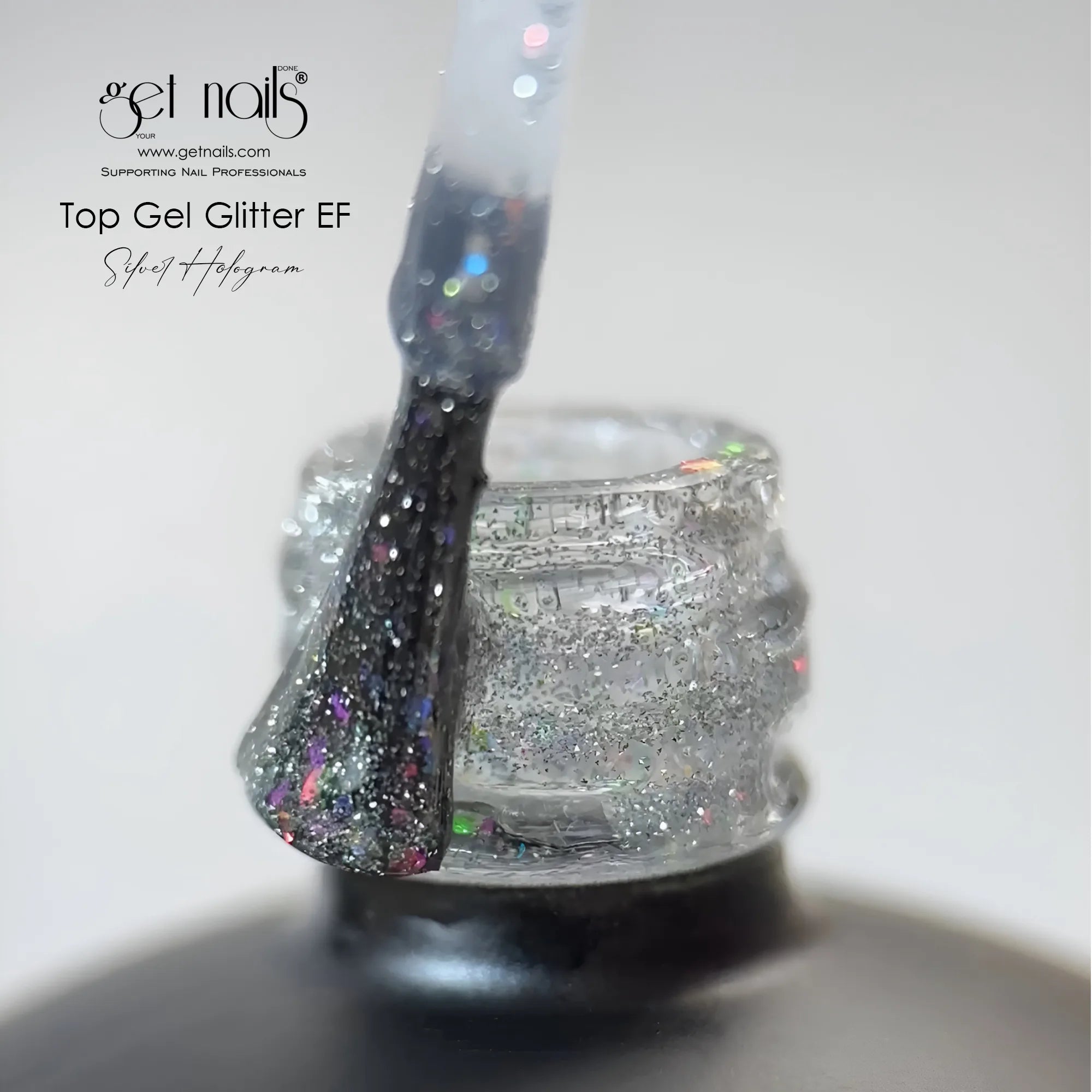 Top Gel Glitter EF Silver Hologram 15g GN